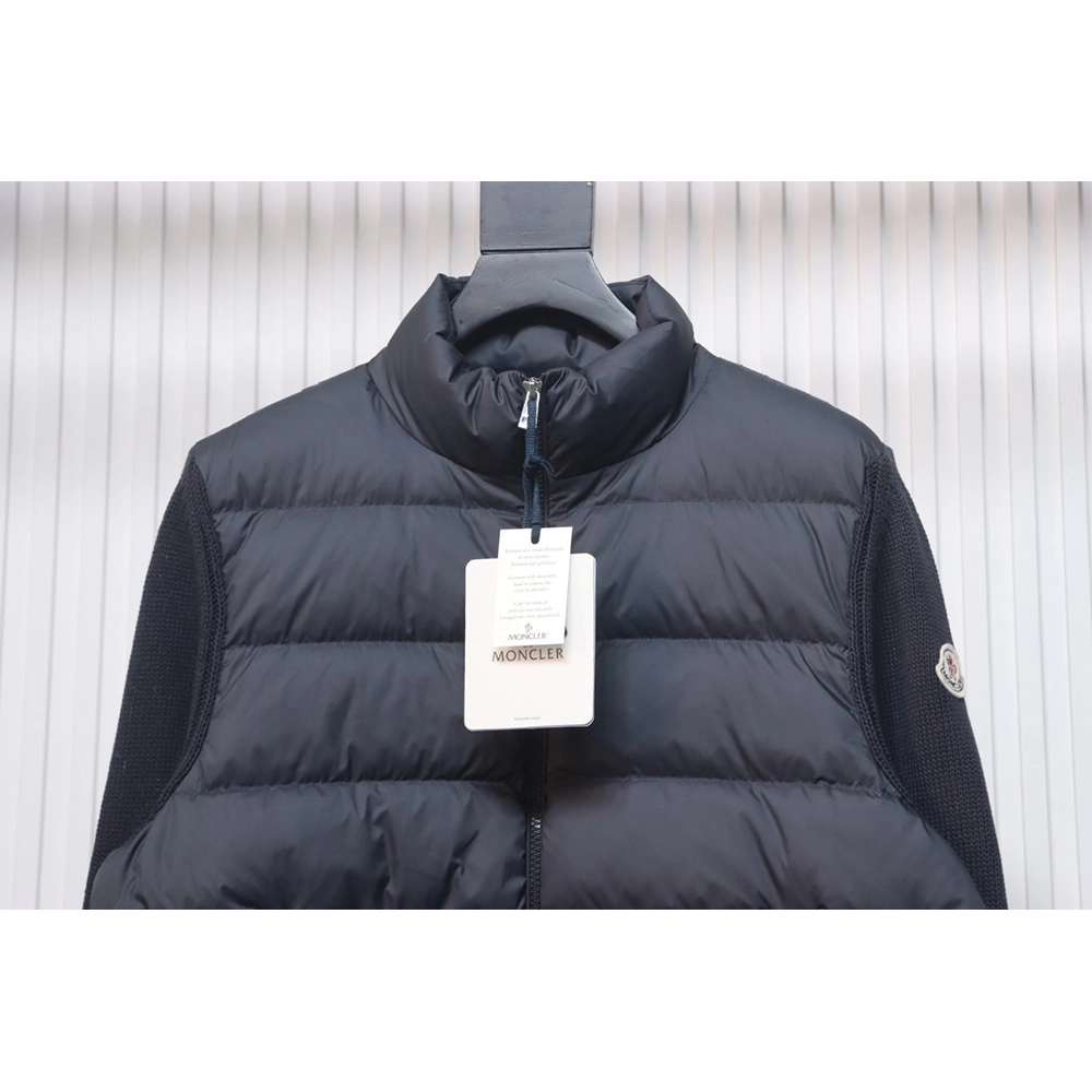 Moncler patchwork stand collar thin down jacket,Cheap Replica Reps Moncler