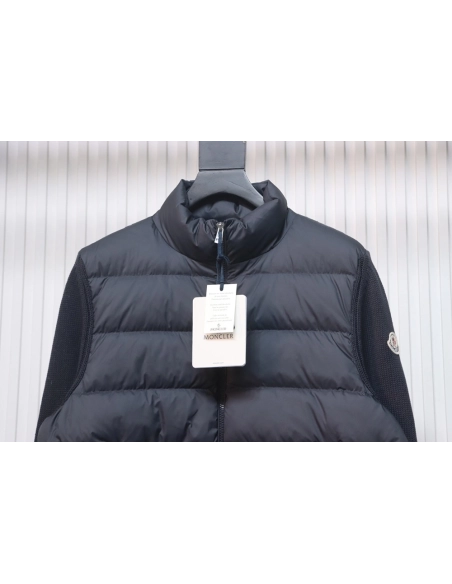 Moncler patchwork stand collar thin down jacket,Cheap Replica Reps Moncler