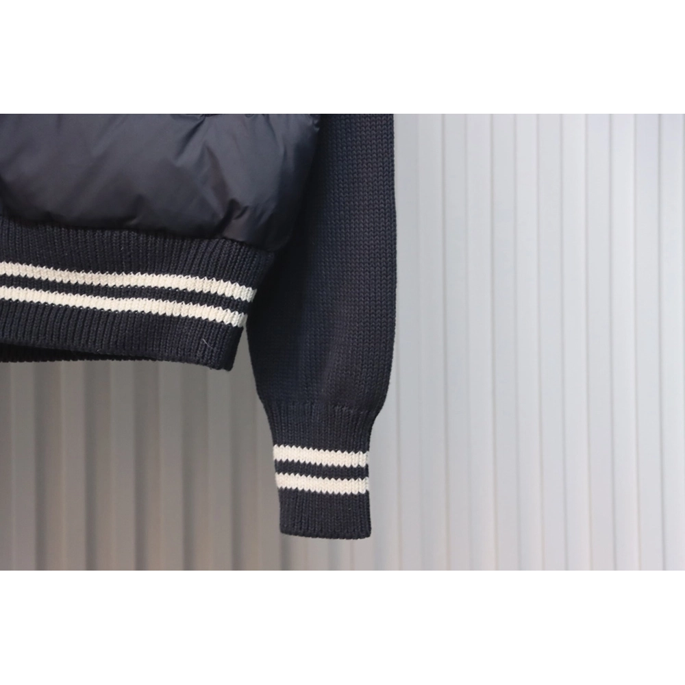 Moncler patchwork stand collar thin down jacket,Cheap Replica Reps Moncler