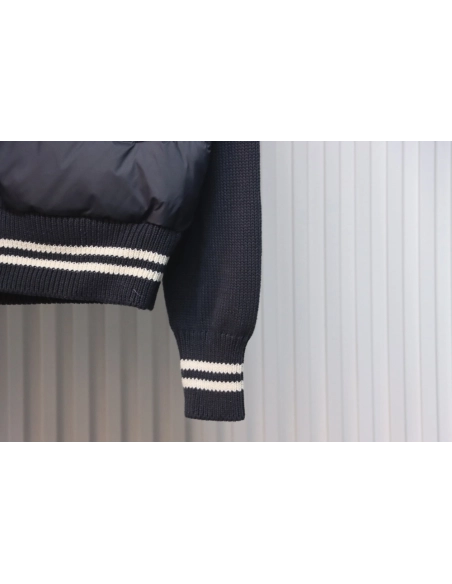 Moncler patchwork stand collar thin down jacket,Cheap Replica Reps Moncler