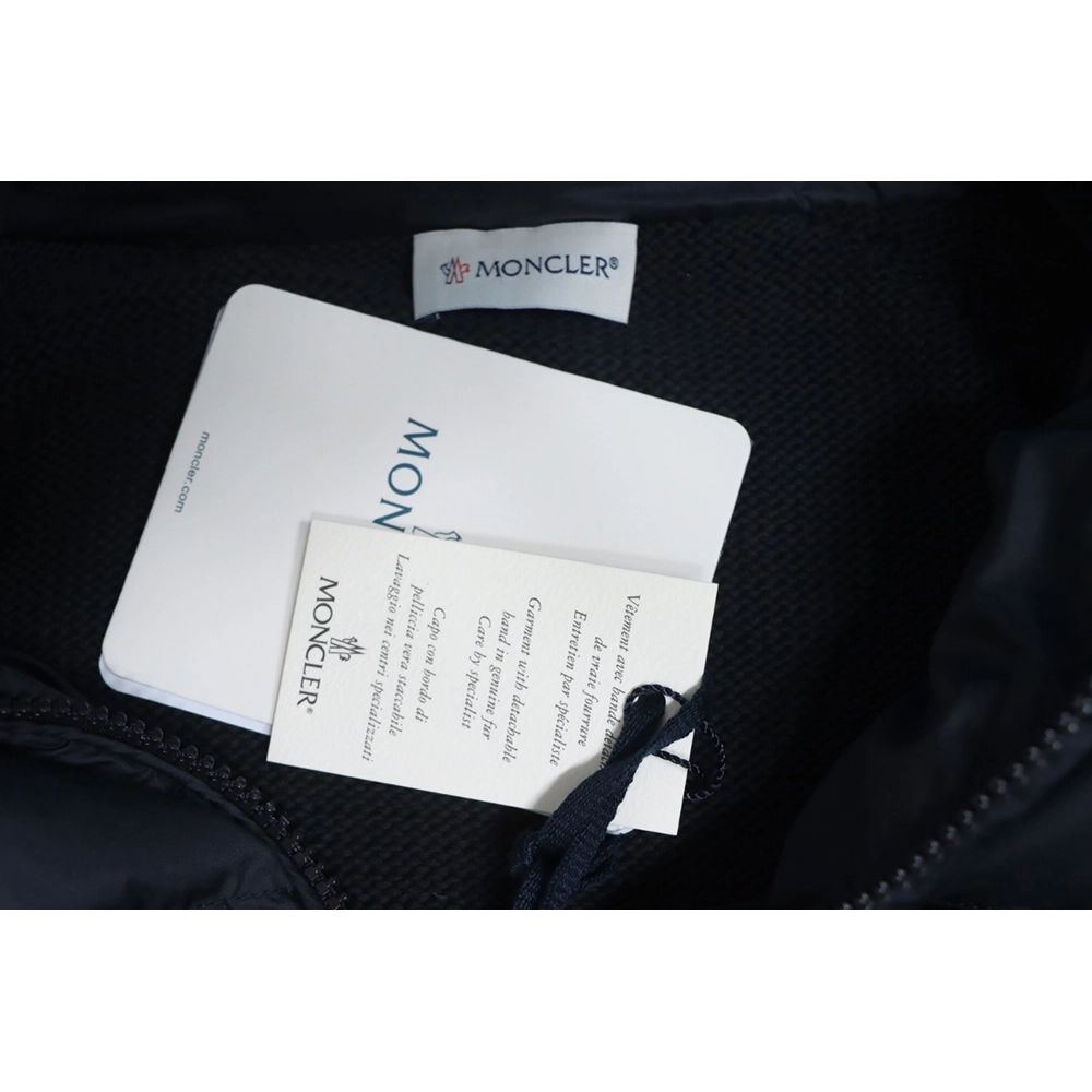 Moncler patchwork stand collar thin down jacket,Cheap Replica Reps Moncler