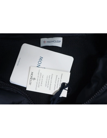 Moncler patchwork stand collar thin down jacket,Cheap Replica Reps Moncler