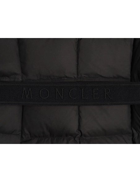 Moncler long belted down jacket,Cheap Replica Reps Moncler