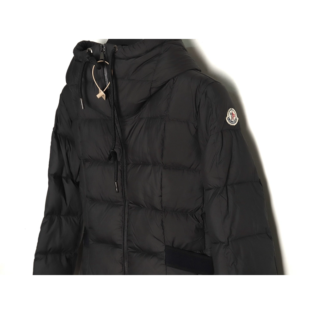 Moncler long belted down jacket,Cheap Replica Reps Moncler