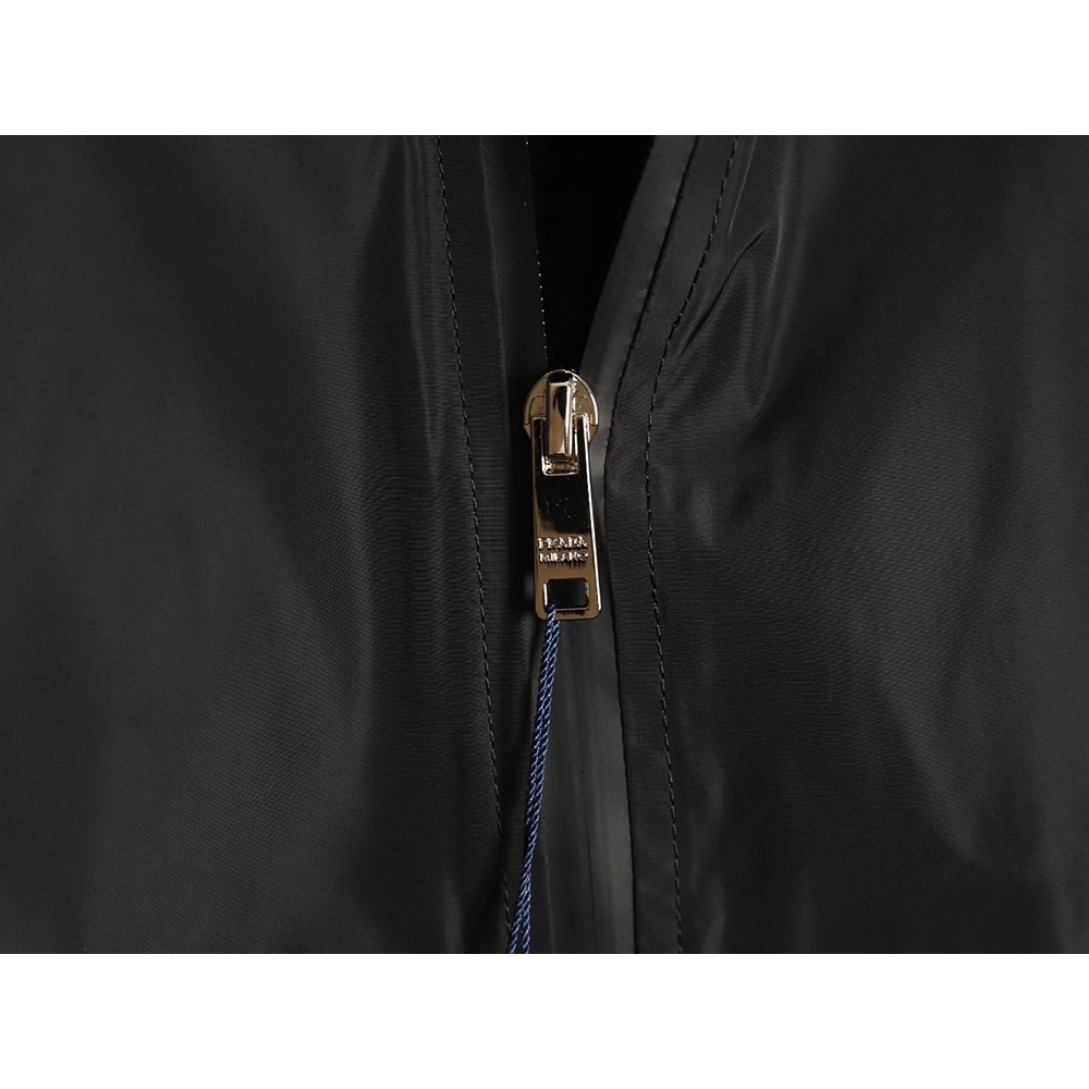 Prada side red trim detachable hooded jacket TSK1,Cheap Replica Reps Prada