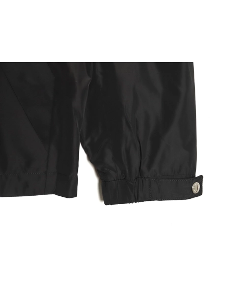 Prada side red trim detachable hooded jacket TSK1,Cheap Replica Reps Prada
