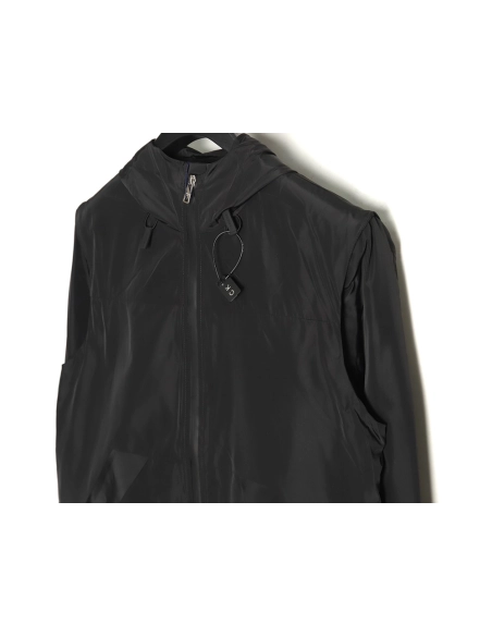 Prada side red trim detachable hooded jacket TSK1,Cheap Replica Reps Prada
