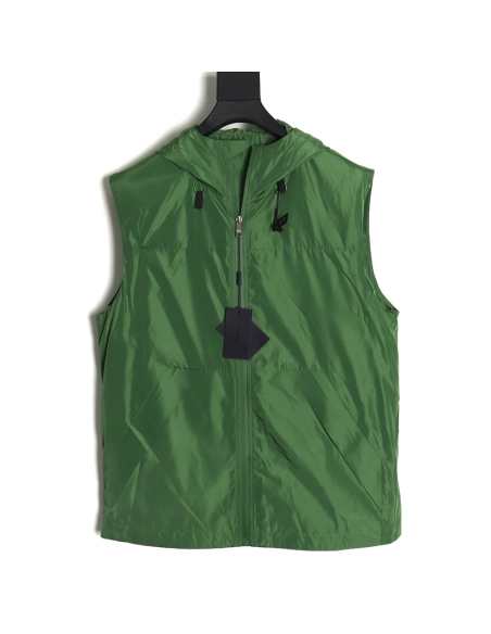 Prada side red trim detachable hooded jacket,Cheap Replica Reps Prada