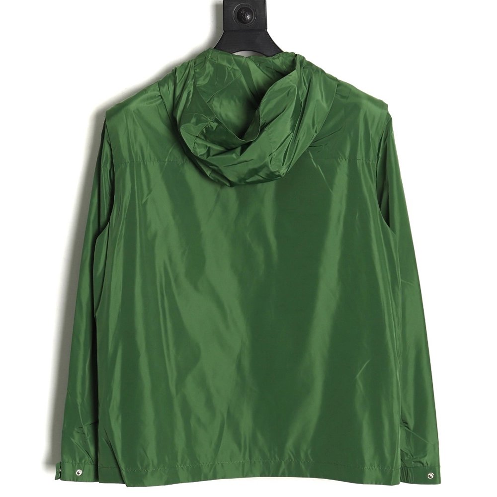 Prada side red trim detachable hooded jacket,Cheap Replica Reps Prada