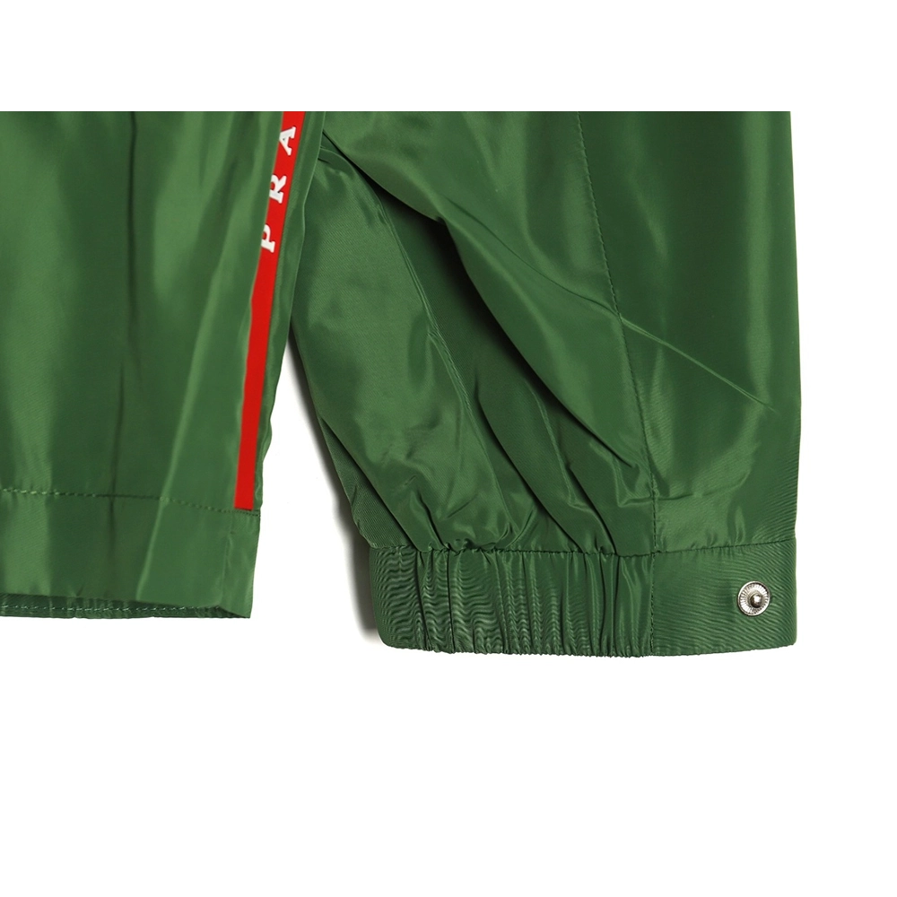 Prada side red trim detachable hooded jacket,Cheap Replica Reps Prada