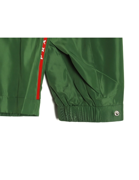 Prada side red trim detachable hooded jacket,Cheap Replica Reps Prada