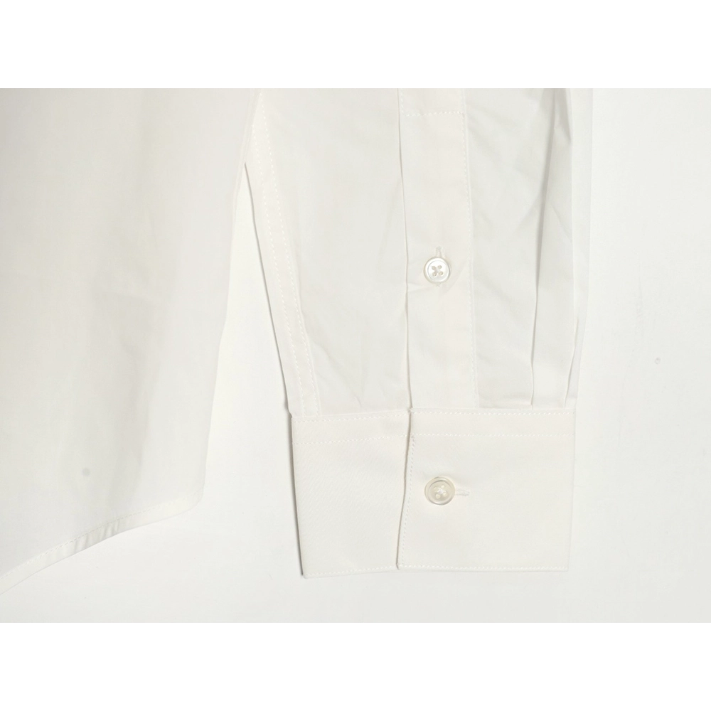 Louis Vuitton longsleeved shirt with lettering embroidery,Cheap Replica Reps Louis Vuitton