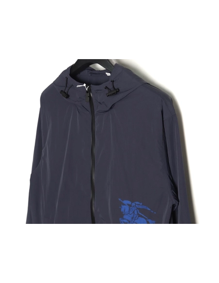 Burberry Warhorse Embroidered Thin Hooded Trench Jacket TSK1,Cheap Replica Reps Burberry