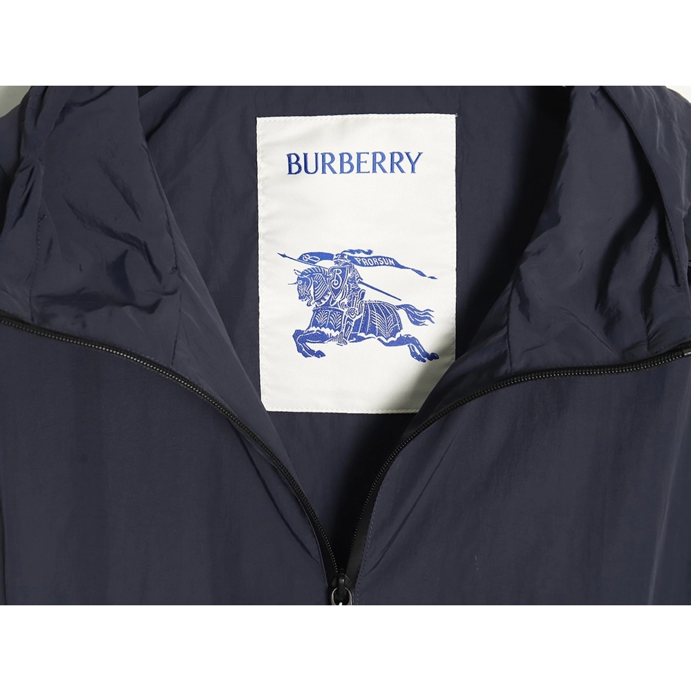 Burberry Warhorse Embroidered Thin Hooded Trench Jacket TSK1,Cheap Replica Reps Burberry