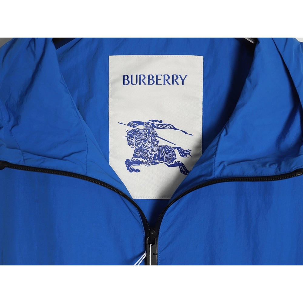Burberry Warhorse Embroidered Thin Hooded Trench Jacket,Cheap Replica Reps Burberry