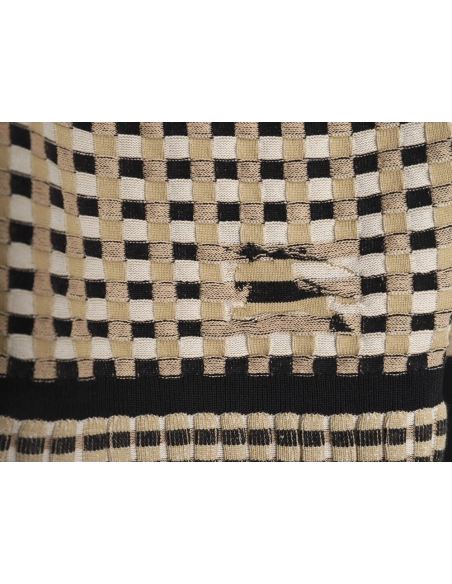 Burberry Black and white check Vneck knitted sweater cardigan,Cheap Replica Reps Burberry