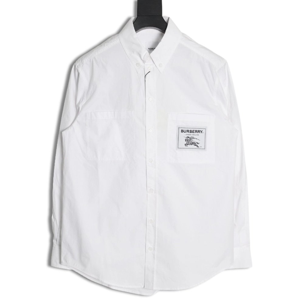 Burberry Warhorse patch long sleeve shirt,Cheap Replica Reps Burberry