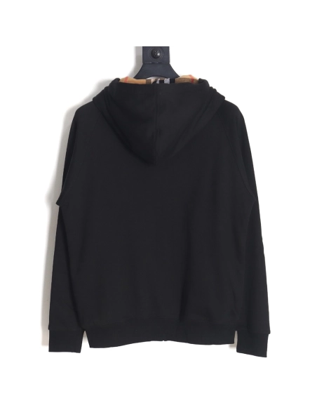 Burberry B Check Hooded ZipUp Hoodie TSK3,Cheap Replica Reps Burberry