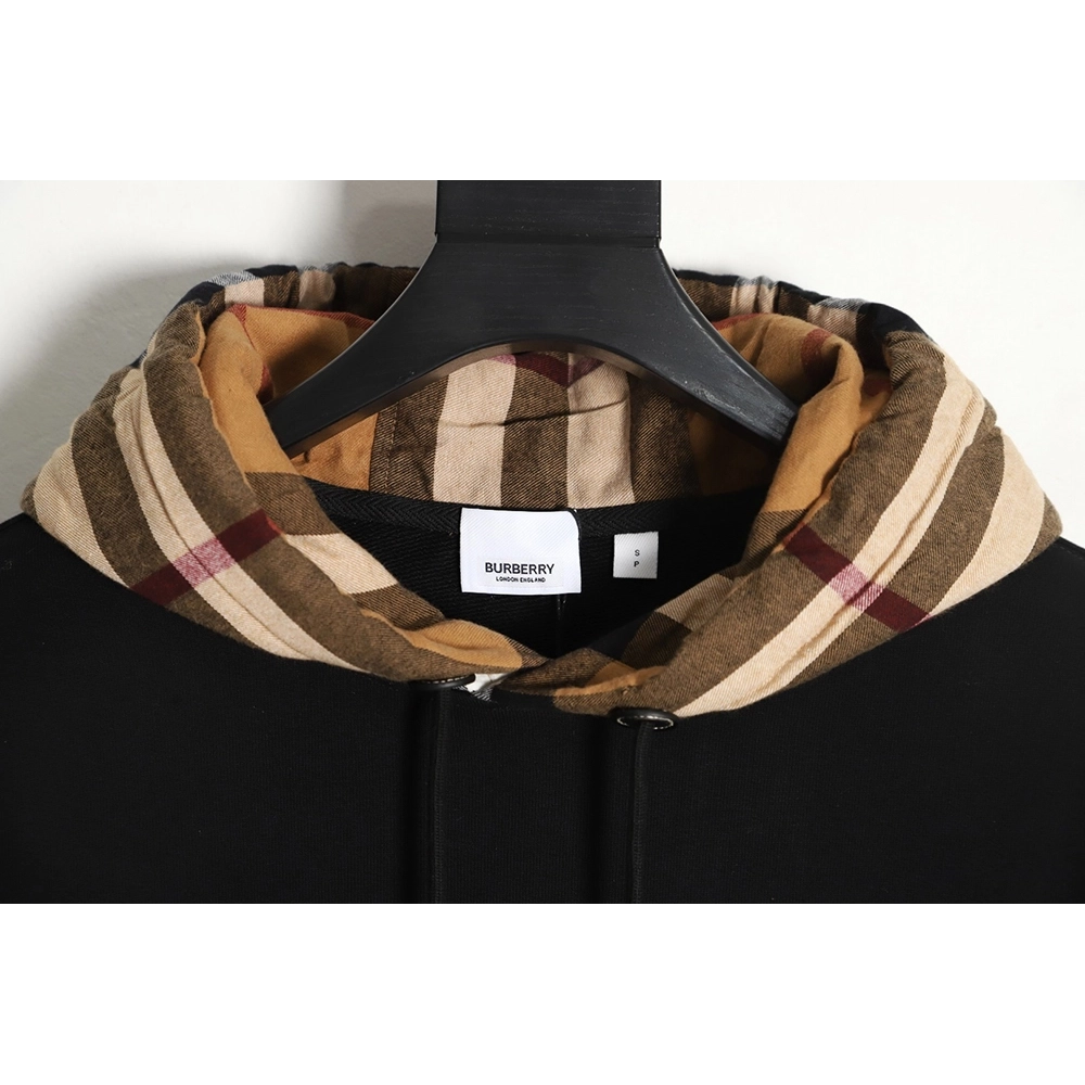 Burberry Checked Hooded Sweatshirt TSK2,Cheap Replica Reps Burberry