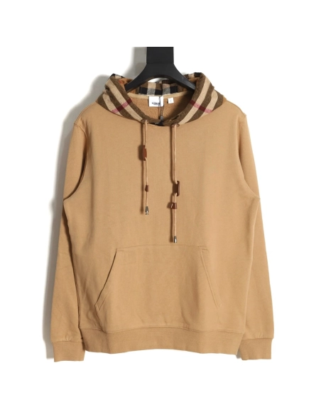 Burberry Checked Hooded Sweatshirt TSK1,Cheap Replica Reps Burberry