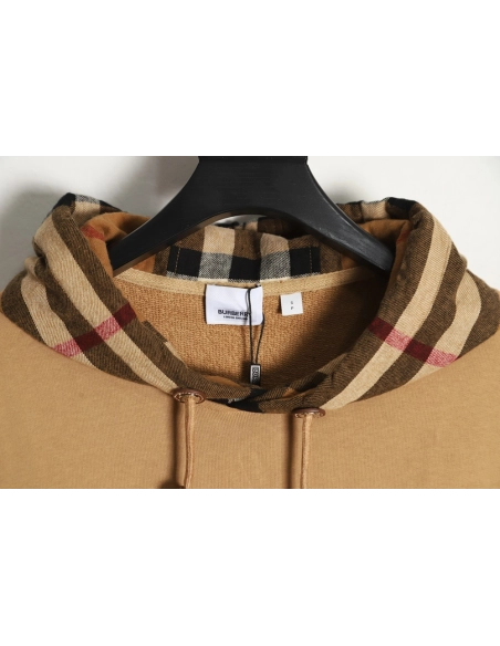 Burberry Checked Hooded Sweatshirt TSK1,Cheap Replica Reps Burberry