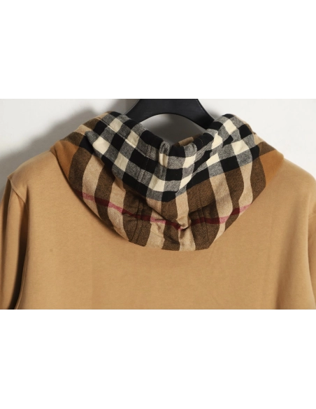 Burberry Checked Hooded Sweatshirt TSK1,Cheap Replica Reps Burberry