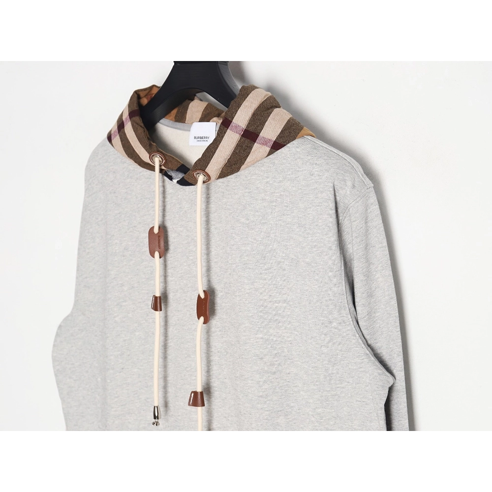 Burberry Checked Hooded Sweatshirt,Cheap Replica Reps Burberry