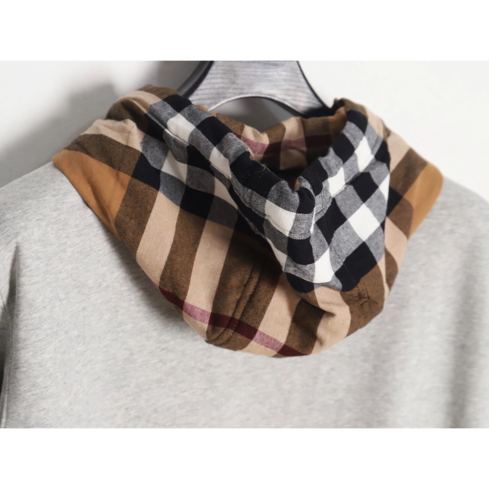 Burberry Checked Hooded Sweatshirt,Cheap Replica Reps Burberry
