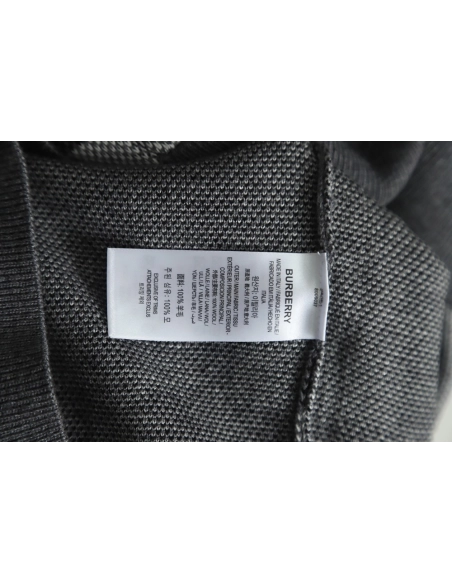 Burberry Grey Striped Knit Hoodie,Cheap Replica Reps Burberry