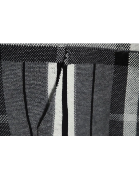 Burberry Grey Striped Knit Hoodie,Cheap Replica Reps Burberry