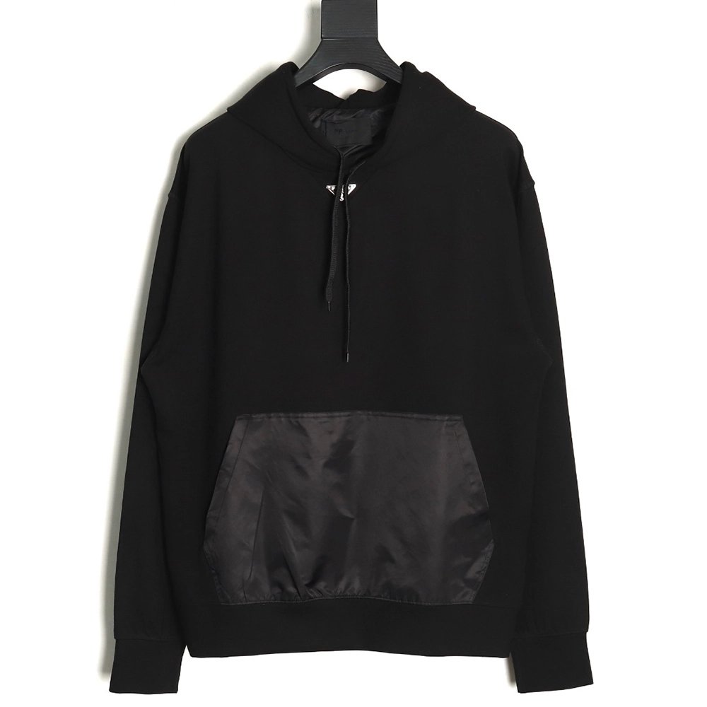 Prada collar triangle nylon pocket hoodie,Cheap Replica Reps Prada