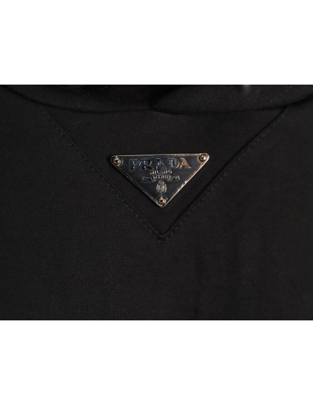 Prada collar triangle nylon pocket hoodie,Cheap Replica Reps Prada