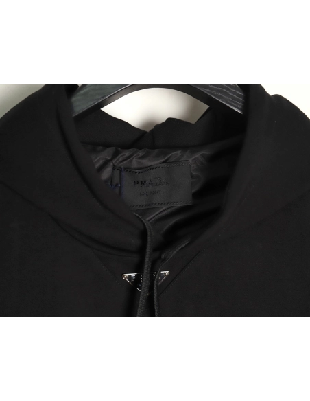 Prada collar triangle nylon pocket hoodie,Cheap Replica Reps Prada