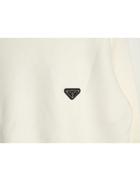 Prada triangle logo knitted sweater,Cheap Replica Reps Prada