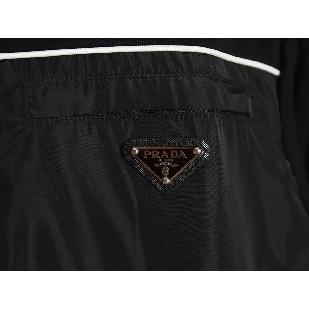 Prada triangle logo patchwork jacket,Cheap Replica Reps Prada