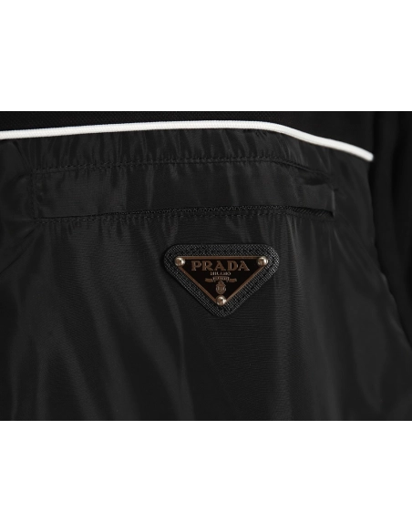 Prada triangle logo patchwork jacket,Cheap Replica Reps Prada