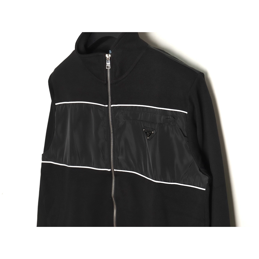 Prada triangle logo patchwork jacket,Cheap Replica Reps Prada