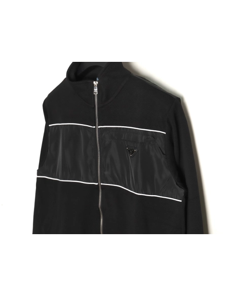 Prada triangle logo patchwork jacket,Cheap Replica Reps Prada