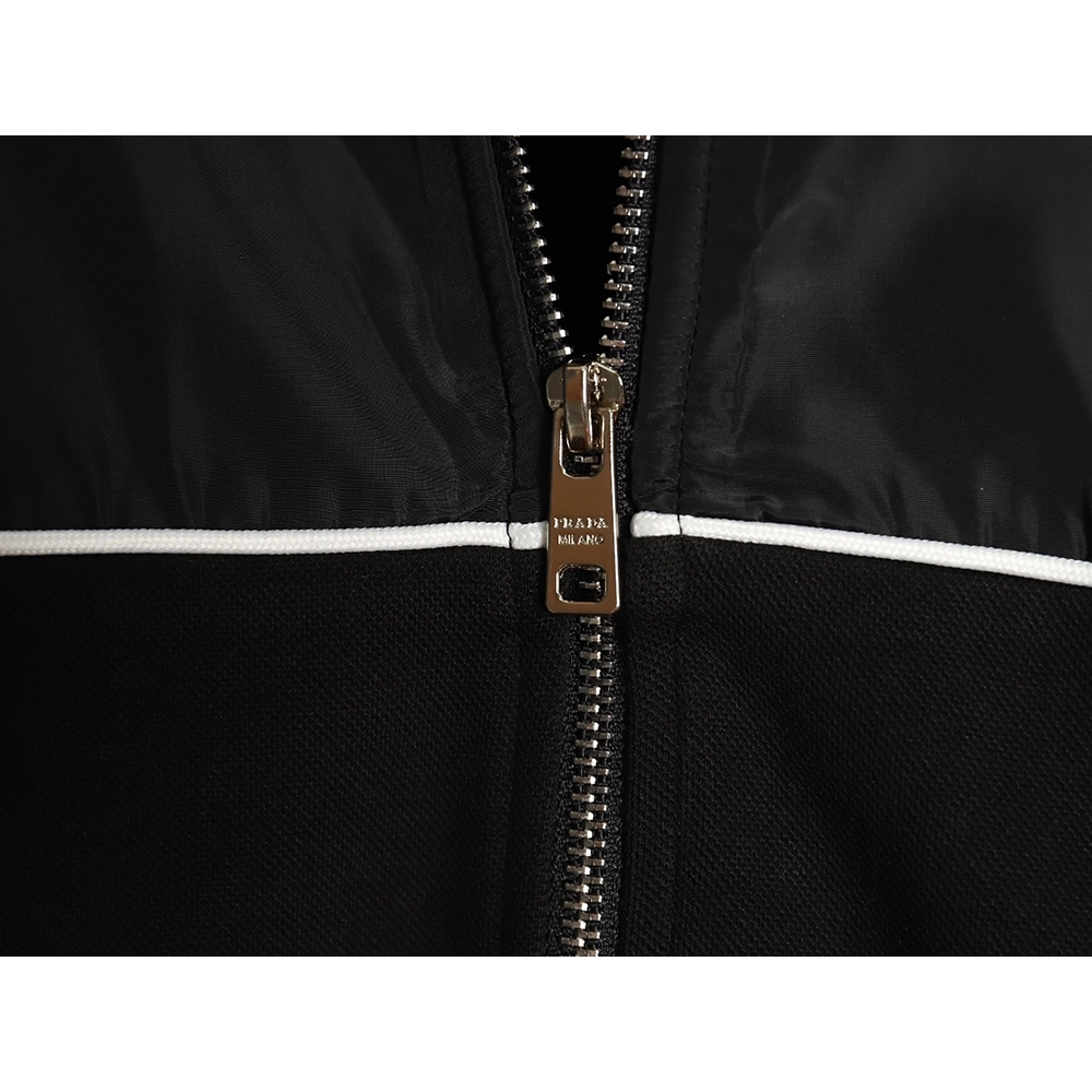 Prada triangle logo patchwork jacket,Cheap Replica Reps Prada