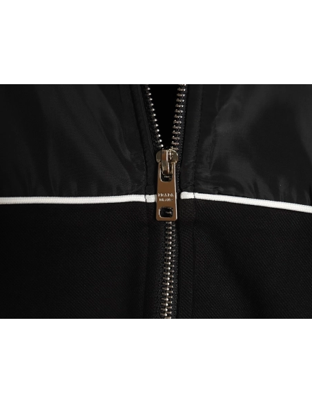 Prada triangle logo patchwork jacket,Cheap Replica Reps Prada