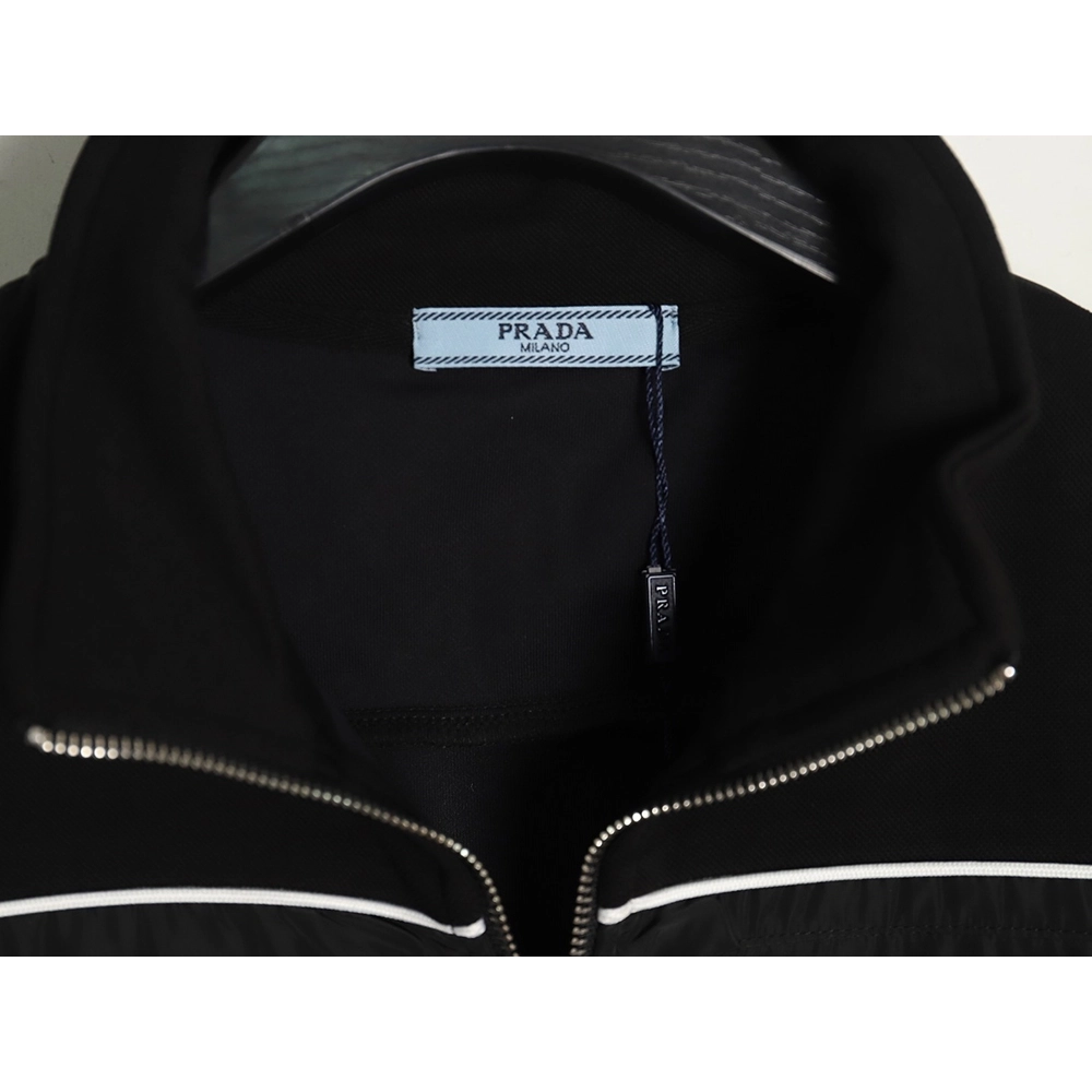 Prada triangle logo patchwork jacket,Cheap Replica Reps Prada