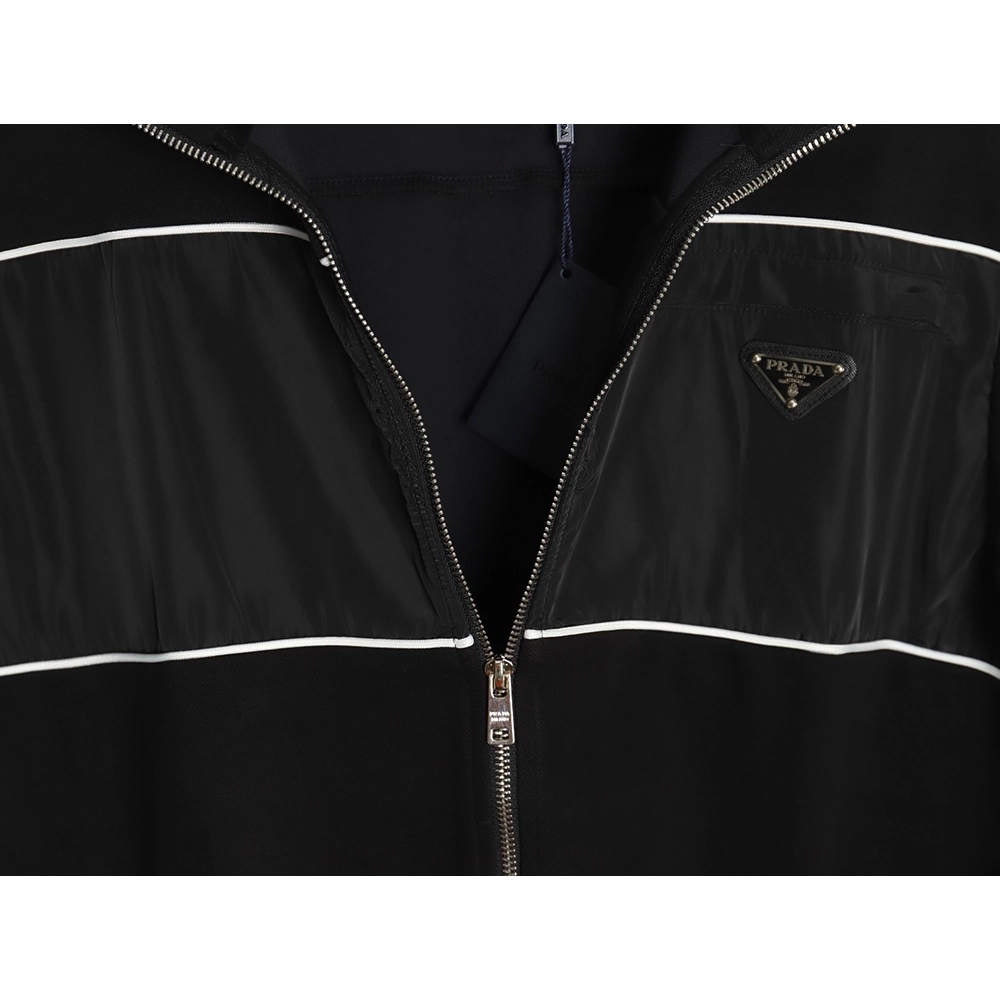Prada triangle logo patchwork jacket,Cheap Replica Reps Prada