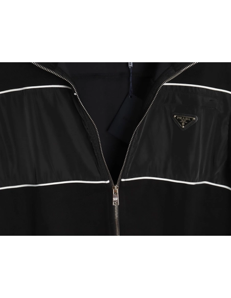 Prada triangle logo patchwork jacket,Cheap Replica Reps Prada