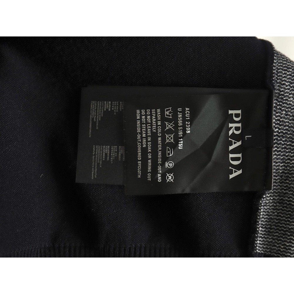 Prada chest necklace letter jacquard sweater,Cheap Replica Reps Prada