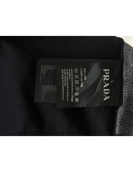 Prada chest necklace letter jacquard sweater,Cheap Replica Reps Prada