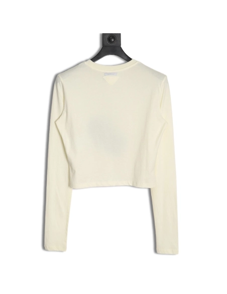 Prada classic logo print long sleeve Tshirt TSK1,Cheap Replica Reps Prada