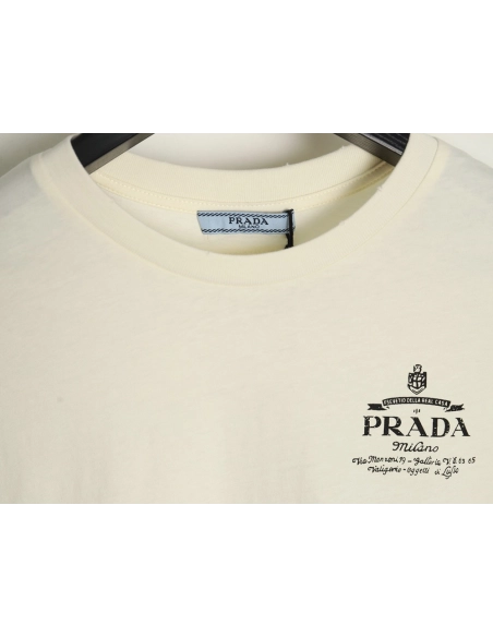 Prada classic logo print long sleeve Tshirt TSK1,Cheap Replica Reps Prada