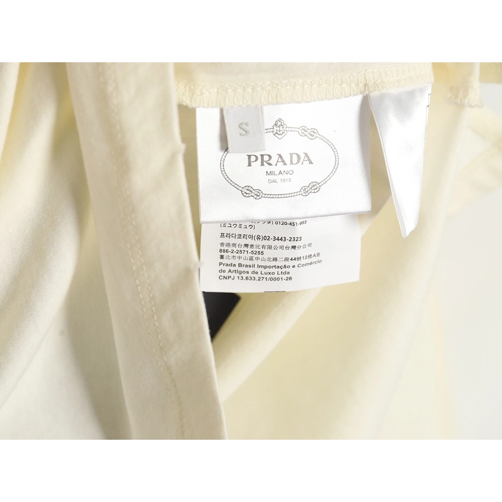 Prada classic logo print long sleeve Tshirt TSK1,Cheap Replica Reps Prada