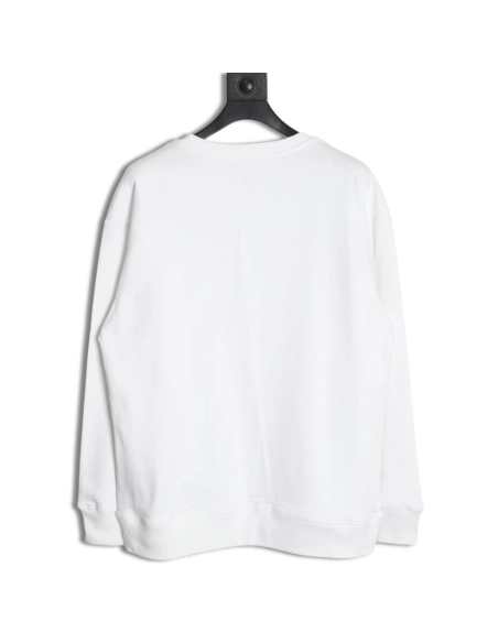 Prada Cotton Crew Neck Sweatshirt with Large Logo Print on Collar,Cheap Replica Reps Prada