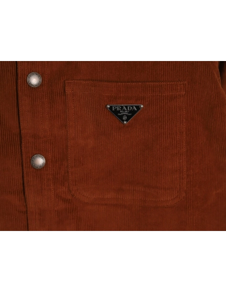 Prada Corduroy Long Sleeve Jacket,Cheap Replica Reps Prada